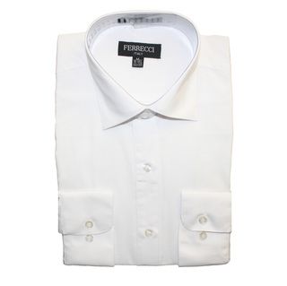Ferrecci Men's Slim Fit White Collared Formal Shirt Ferrecci Dress Shirts