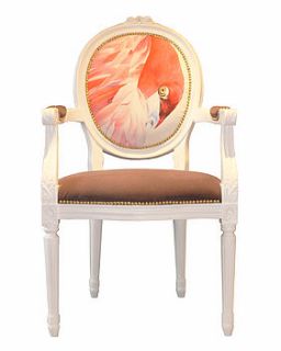 french dining chair with flamingo by baroque&roll