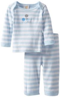 ABSORBA Baby Boys Newborn 2 Piece Loungewear, Blue/Stripe, 3 6 Months Infant And Toddler Pants Clothing Sets Clothing