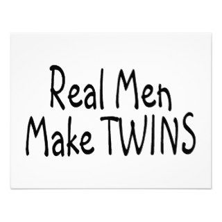 Real Men Make Twins Custom Invites