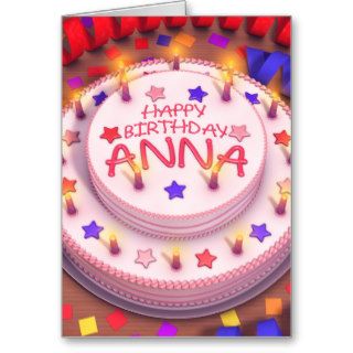 Anna's Birthday Cake Card