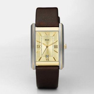 RELIC Hudson Champagne Dial Brown Leather Strap Watch Watches