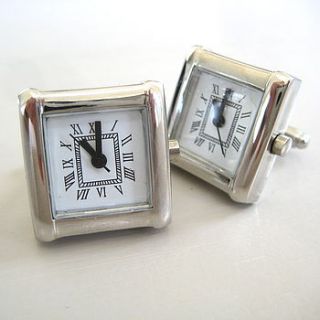 working clock cufflinks by chapel cards