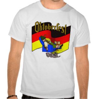 Oktoberfest German Flag, Man, Beer & Dog Shirt