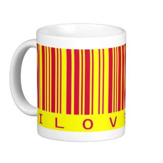 I Love You Barcode Valentines Mug