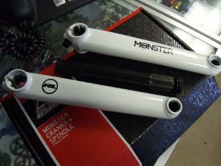 REDLINE Monster II BMX Crank Arm Set w/ Spindle 175mm White  Bike Drivetrain Components  Sports & Outdoors