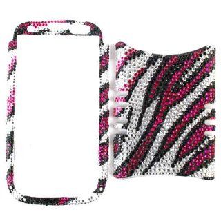 Cell Armor I747 RSNAP FD174 Rocker Series Snap On Case for Samsung Galaxy S3   Retail Packaging   Full Diamond Crystal WH Zebra on PK Cell Phones & Accessories