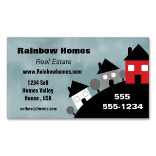 Real estate houses for business business card