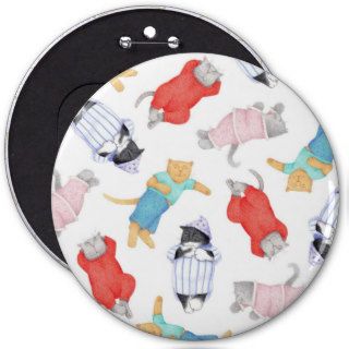 Cats in Pajamas 6" Round Button