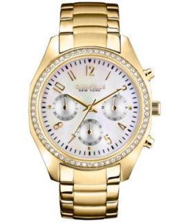 Caravelle New York by Bulova Womens Chronograph Gold Tone Stainless Steel Bracelet Watch 36mm 44L118   Watches   Jewelry & Watches