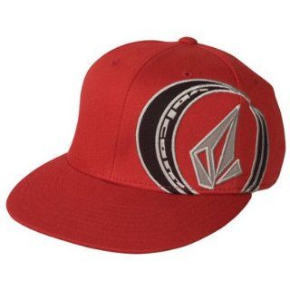 Volcom Mod Stone 210 Fitted Flex Fit Hat Small/Medium Red Automotive