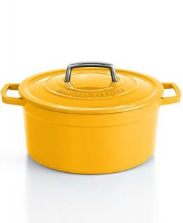 Clearance Martha Stewart Collection Collectors Enameled Cast Iron 6 Qt. Round Maize Casserole   Cookware   Kitchen