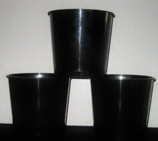 12 Black Church Offering Buckets, Ice Buckets, 176 Ounce Plastic Container, Mfg. USA Lead Free Food Safe No BPA, .  Other Products  