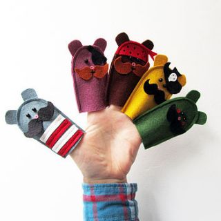 five pirate finger puppets by thebigforest