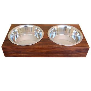 wooden dog / cat bowl stand by furnitoys