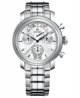 Bulova Accutron Watch, Mens Swiss Chronograph Amerigo Stainless Steel Bracelet 44mm 63C109   Watches   Jewelry & Watches