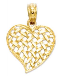 14k Gold Charm, Open Heart Charm   Jewelry & Watches