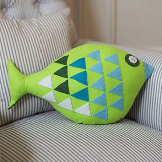 large felt fish cushion sewing kit by gemima craft kits