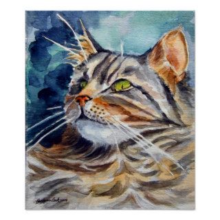 Maine Coon Cat wall Poster Print