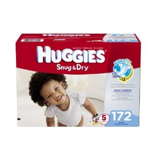 Huggies Snug and Dry Diapers, Size 5, Economy Plus Pack, 172 Count Health & Personal Care