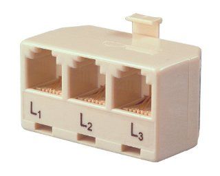 Allen Tel AT173A Three Single Line Phones to a Single Modular Outlet Triplex Modular Adapter Electronics