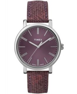 Timex Womens Premium Originals Classic Brown Tweed Pattern Leather Strap Watch 38mm T2P213AB   Watches   Jewelry & Watches