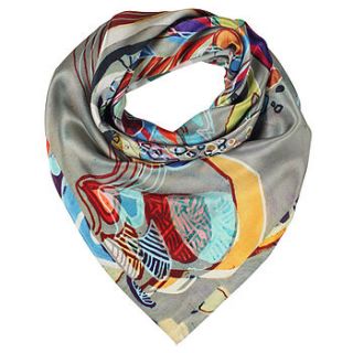 microscopic cell silk scarf by beta fashion