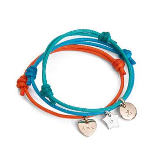 children's initial friendship bracelet by merci maman