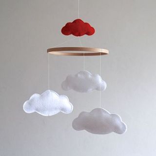 personalised multi cloud baby mobile by littlenestbox