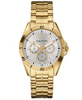 Nautica Watch, Mens Gold Tone Stainless Steel Bracelet 40mm N14637G   Watches   Jewelry & Watches