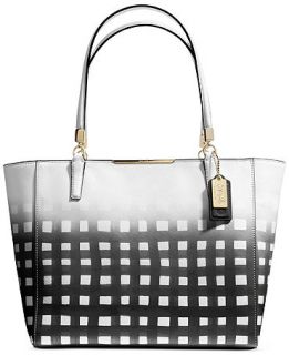COACH MADISON EAST/WEST TOTE IN GINGHAM SAFFIANO LEATHER   COACH   Handbags & Accessories