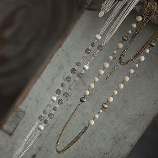 stone and chain mix necklace by tutti&co