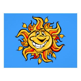 Smiling Cartoon Sun Invitations