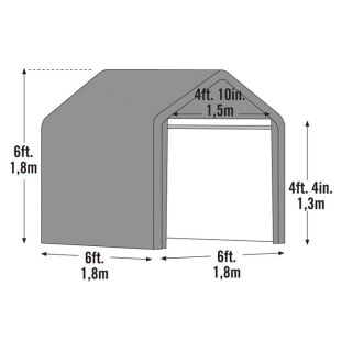 ShelterLogic Shed-in-a-Box — 6ft.L x 6ft.W x 6ft.H, Model# 70401  Utility Sheds