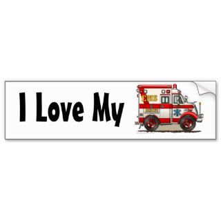 "Ambulance EMS Box Truck, I Love My Bumper Sticker