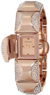 Vince Camuto Women's VC/5126RGRG Swarovski Crystal Accented Rose Gold Tone Curved Pyramid Bracelet Watch Watches