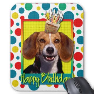 Birthday Cupcake   Beagle Mouse Pad