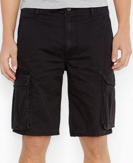 Levis Black Twill Ace Cargo Shorts   Shorts   Men