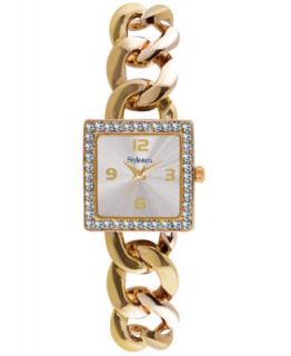 Style&co. Watch, Womens Two Tone Crossover Bracelet SC1166   Watches   Jewelry & Watches
