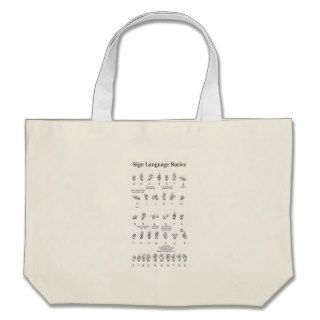 American Sign Language Alphabet and Numbers Tote Bag