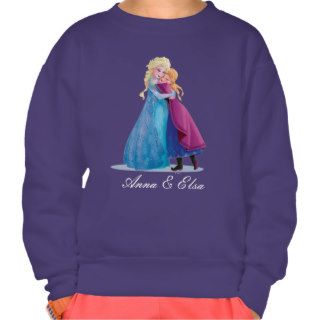 Anna and Elsa Hugging Pullover Sweatshirts