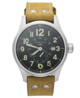 Hamilton Watch, Mens Swiss Automatic Khaki Field Brown Leather Strap 38mm H70455533   Watches   Jewelry & Watches