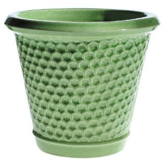 Global Pottery SD166 8 Honeycomb Planter, Happy Green, 8 Inch (Discontinued by Manufacturer)  Flower Pot  Patio, Lawn & Garden