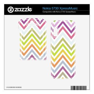 Colorful Zig Zag Stripes Lines Green Blue Pink Nokia 5730 Skin