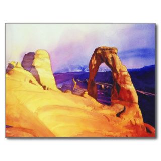"Delicate Arch" Desert Scene Watercolor Postcards