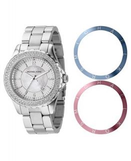 Michael Kors Watch, Womens Interchangeable Bezel Stainless Steel Bracelet Box Set MK5200   Watches   Jewelry & Watches