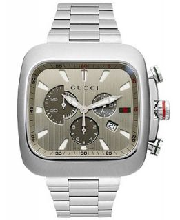 Gucci Watch, Mens Swiss Chronograph Coupe Stainless Steel Bracelet 44mm YA131201   Watches   Jewelry & Watches
