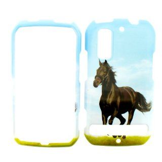 SPRINT MOTOROLA PHOTON 4G BLACK STALLION HORSE HARD COVER CASE Cell Phones & Accessories