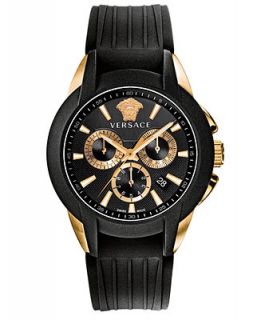 Versace Watch, Mens Swiss Chronograph Character Black Rubber Strap 52x43mm M8C80D008 S009   Watches   Jewelry & Watches