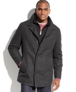 Nautica Coat, Wool Blend Wind and Water Resistant Car Coat   Coats & Jackets   Men